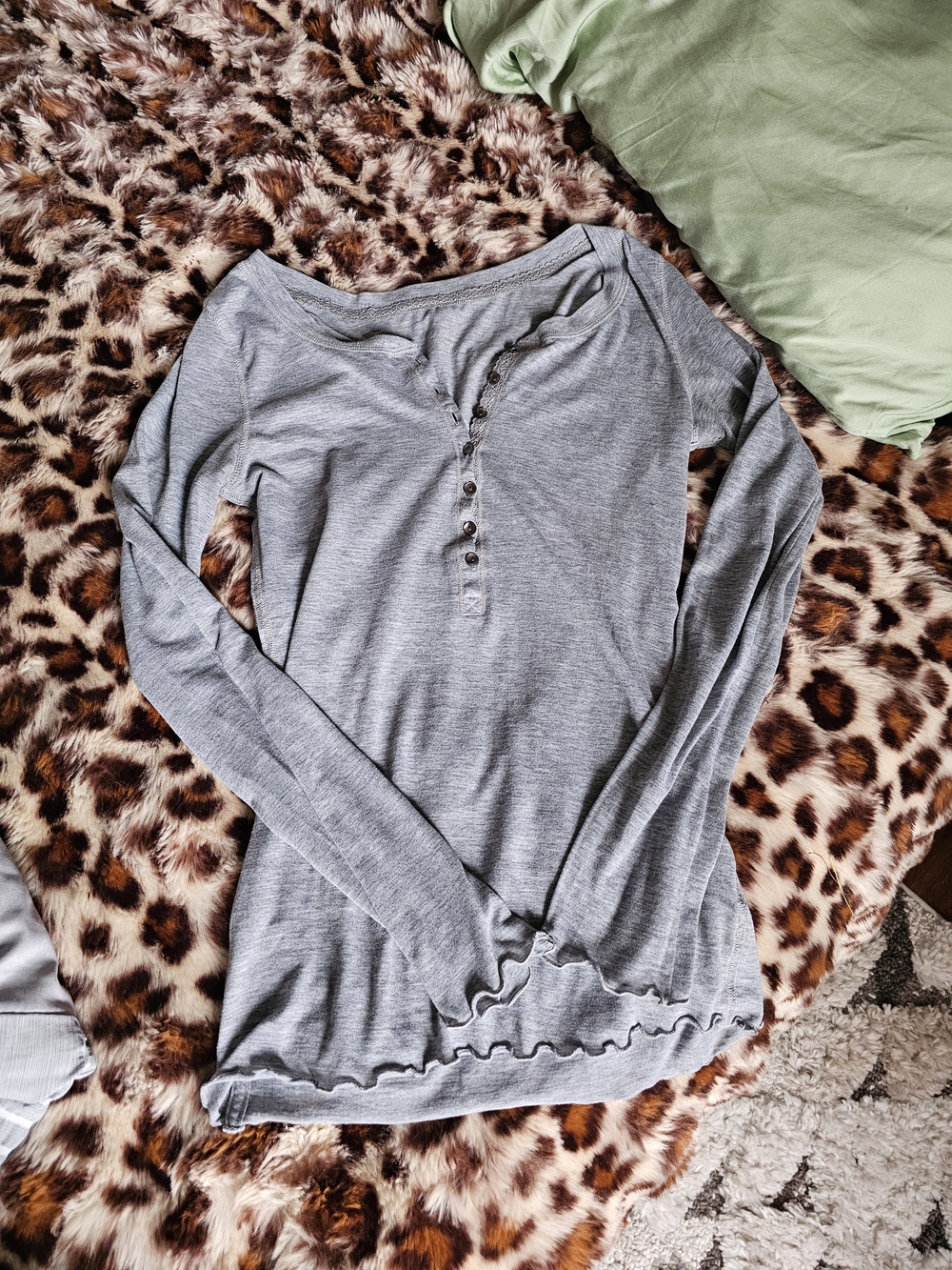 Vintage Victorias Secret Angel Long-Sleeve Henley Top